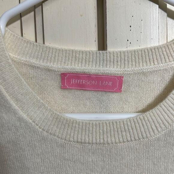 Jefferson Lane size medium 100% cashmere sweater Queen Of Hearts - Picture 3 of 4